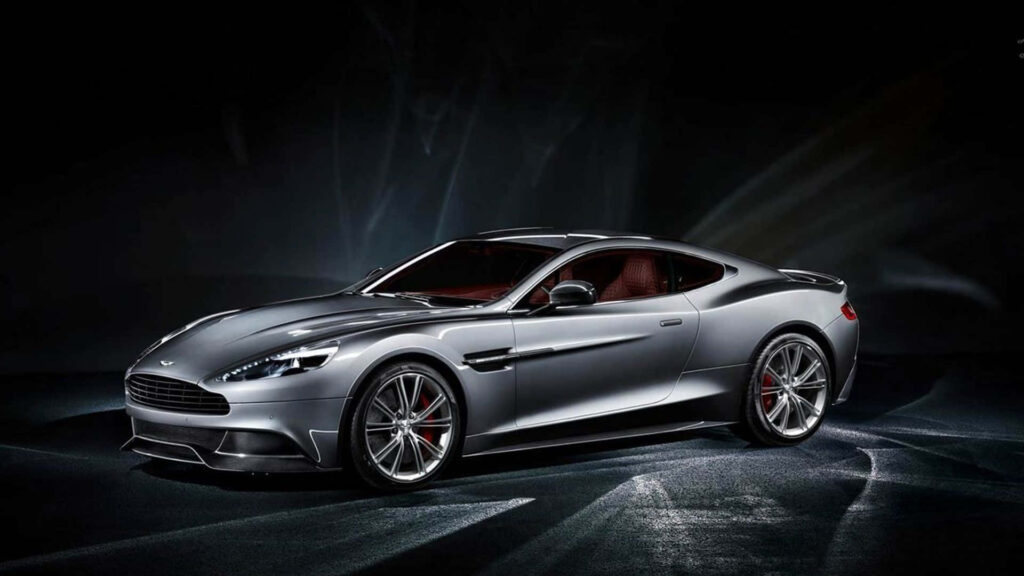 Luxurious Aston Martin Vanquish Wallpaper - Sleek Silver Design