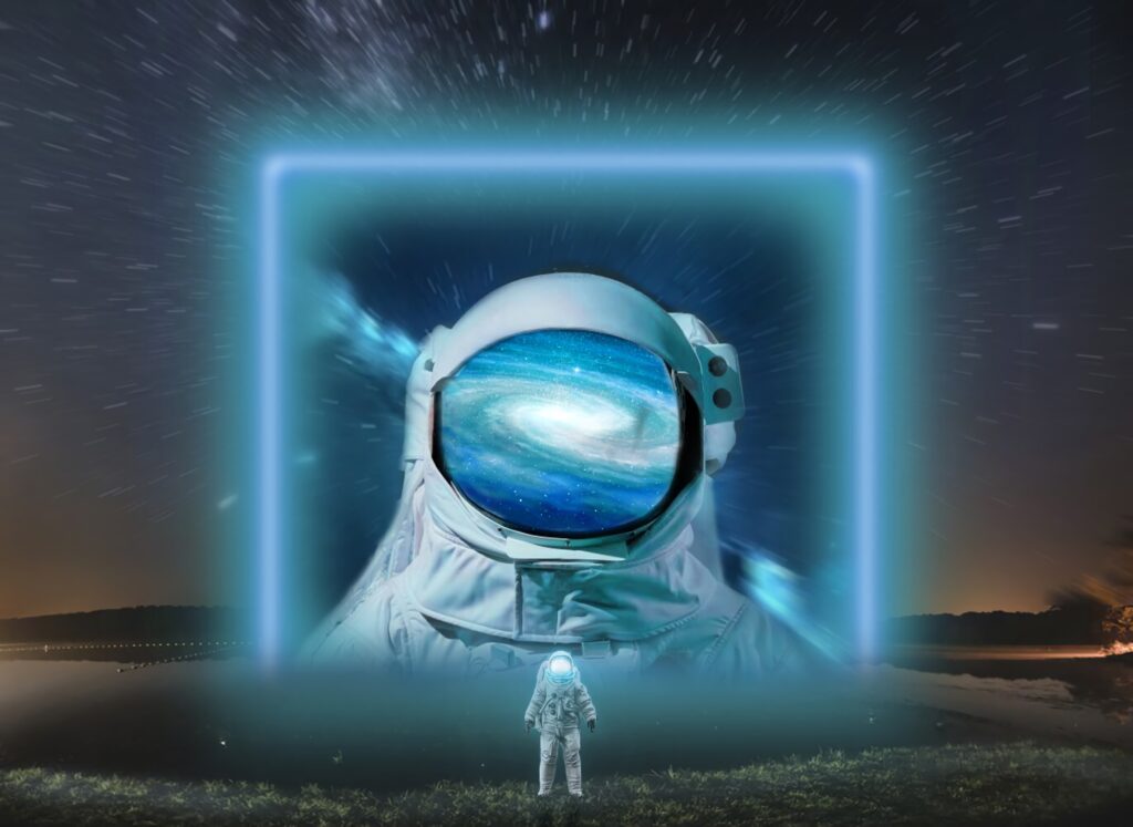 Captivating Astronaut Wallpaper: Cosmic Milky Way Galaxy Art