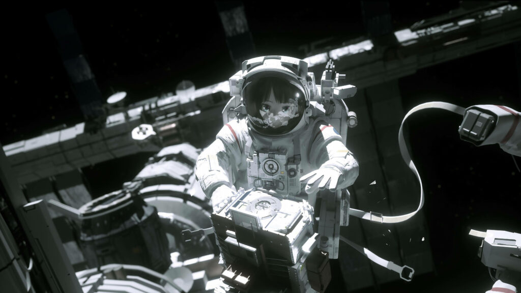 Stunning Astronaut Wallpaper: Detailed Suit & Dramatic Space Scene