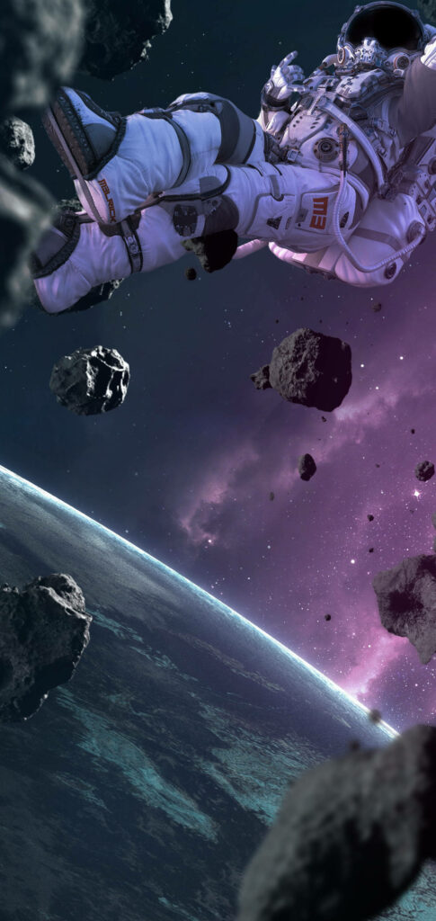 Stunning Astronaut Wallpaper for Samsung S10 - Cosmic Galaxy Scene