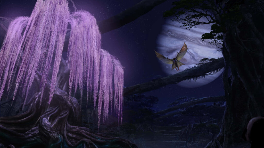 Enchanting Pandora Night Scene Wallpaper with Bioluminescent Tree
