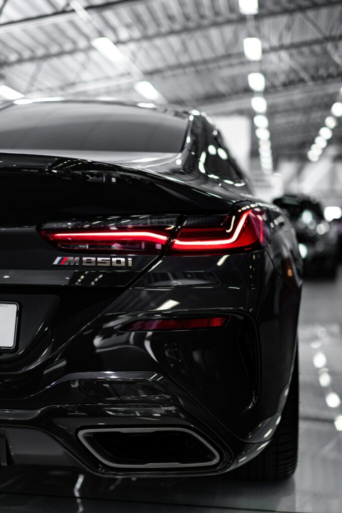 Elegant BMW M850i Rear View: Luxury Design & Performance Wallpaper
