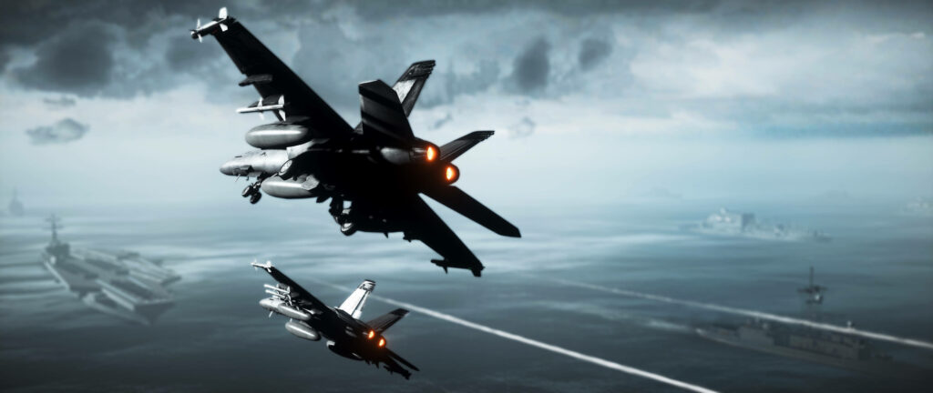 Breathtaking Fighter Jets Wallpaper: Battlefield 3 Action Scene
