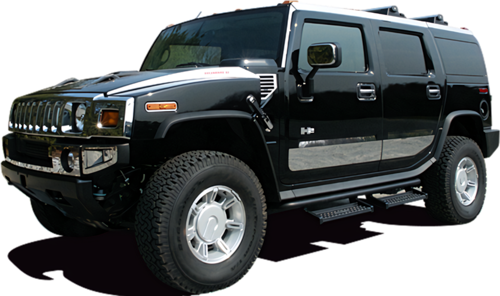 Black Hummer H2 SUV: Rugged Luxury Wallpaper for Adventures