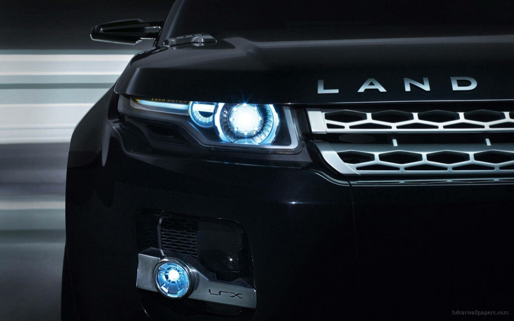 Bold Black Land Rover Sports Car Wallpaper Background