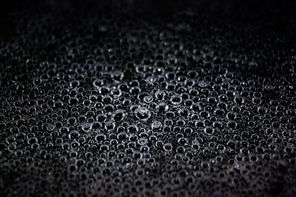 Stunning Black and White Macro Bubbles Wallpaper - Captivating Texture