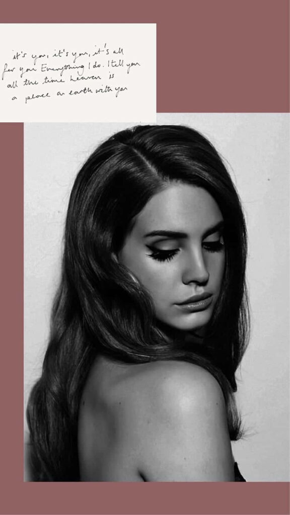 Timeless Black and White Lana Del Rey Wallpaper - Iconic Beauty