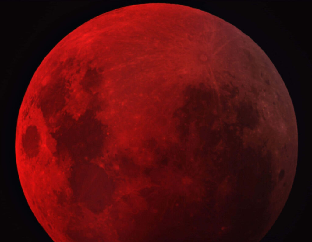 Blood Moon Wallpaper: Vivid Red Textures on Dark Background