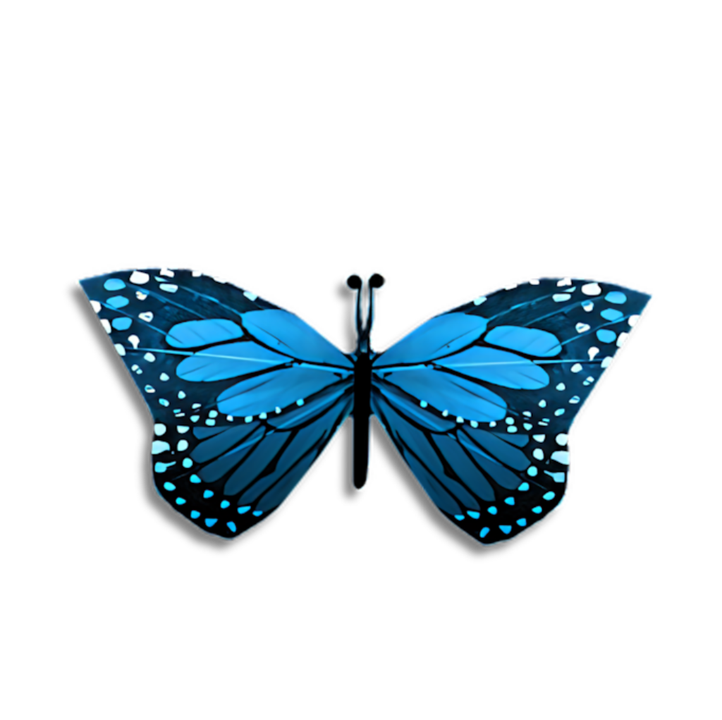 Captivating Blue Butterfly Wallpaper: Elegant Patterns on Black