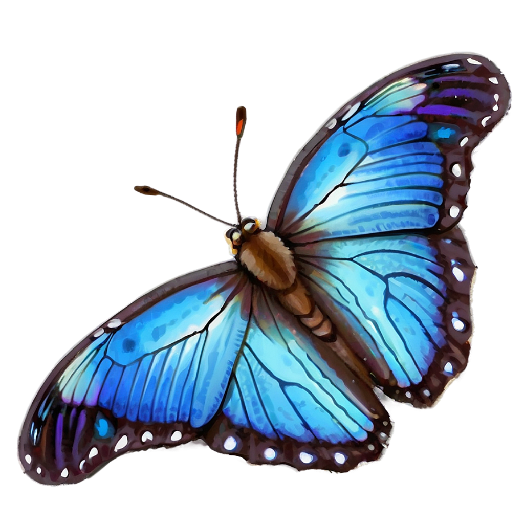 Vibrant Blue Butterfly Wallpaper: Intricate Wing Patterns & Details