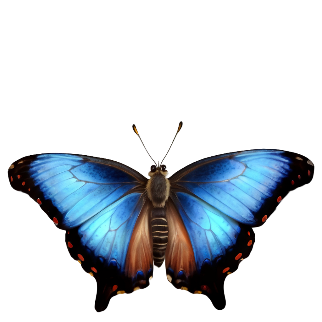Stunning Blue Butterfly Wallpaper: Vibrant & Intricate Background