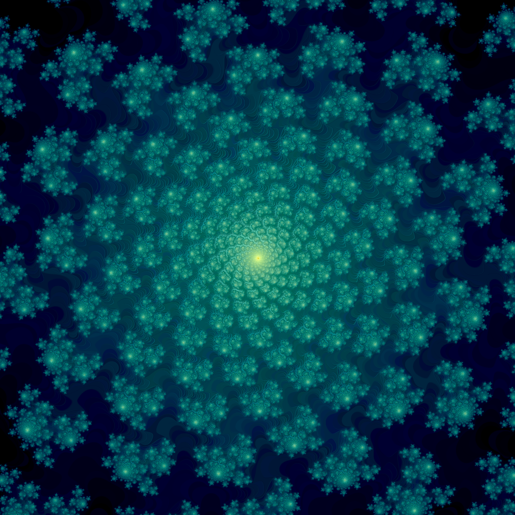 Stunning Blue Fractal Spiral Wallpaper for Captivating Background