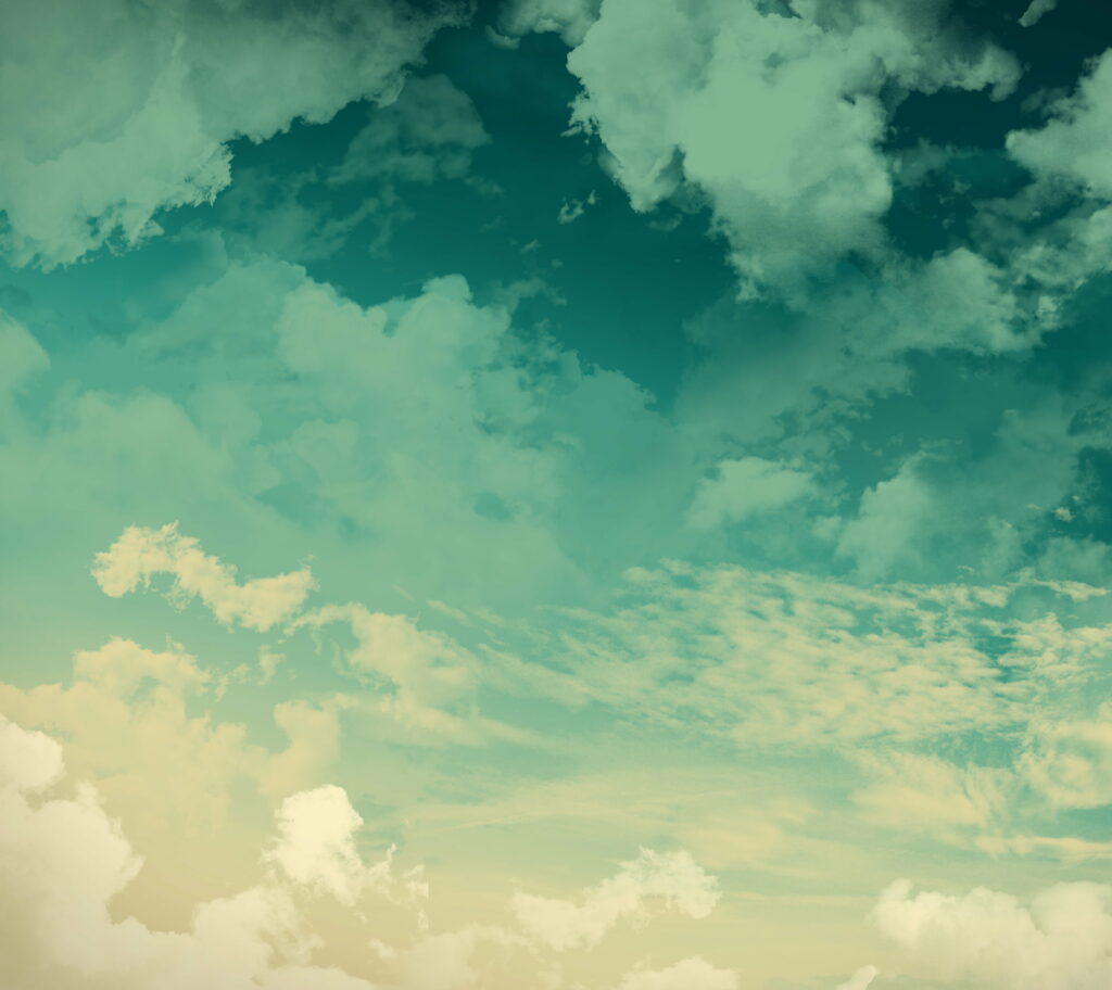 Captivating Blue Gradient Sky with White Clouds - HD Wallpaper Background