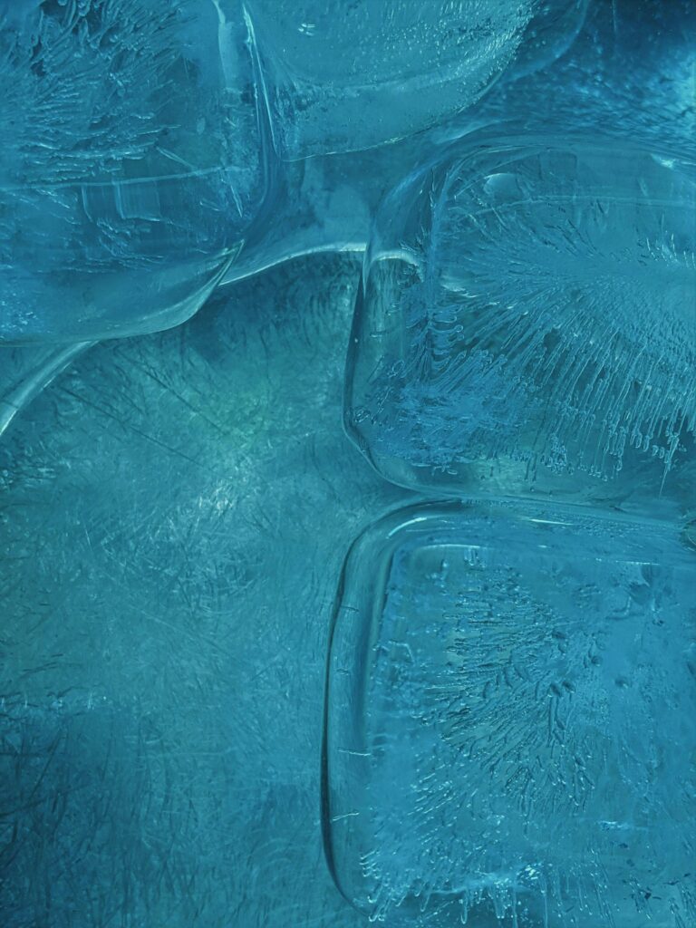 Intricate Blue Ice Macro Wallpaper Background – Stunning Textures