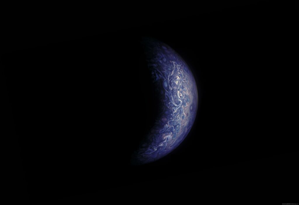 Mesmerizing Blue Jupiter Wallpaper: Stunning Space Background
