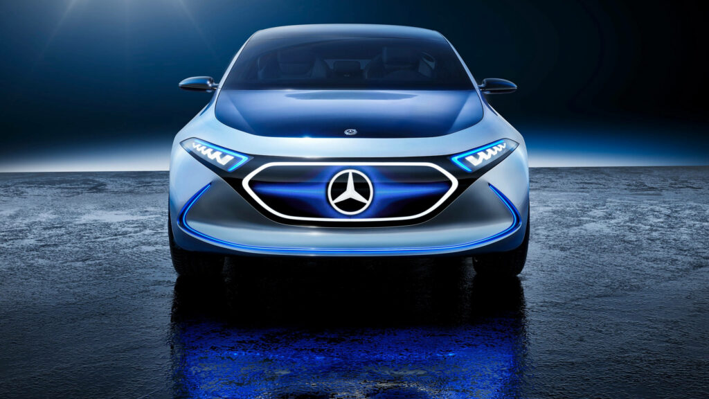 Stunning Blue Mercedes-Benz Wallpaper: Modern Design & Elegant Background