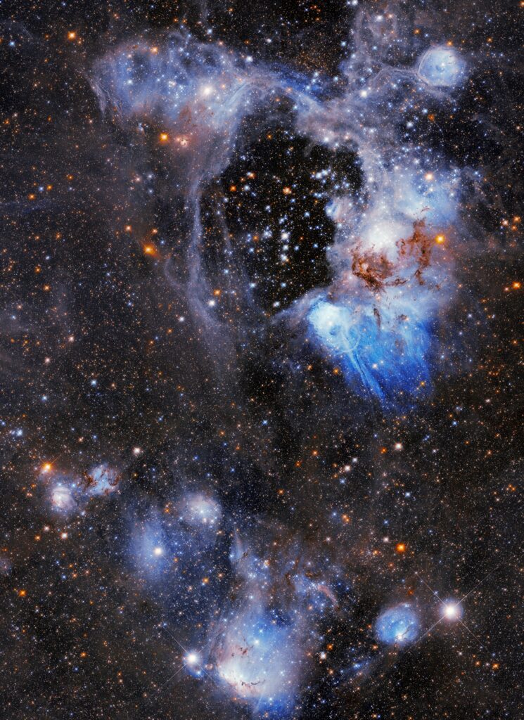Stunning Blue Nebula Wallpaper: Mesmerizing Cosmic Scene