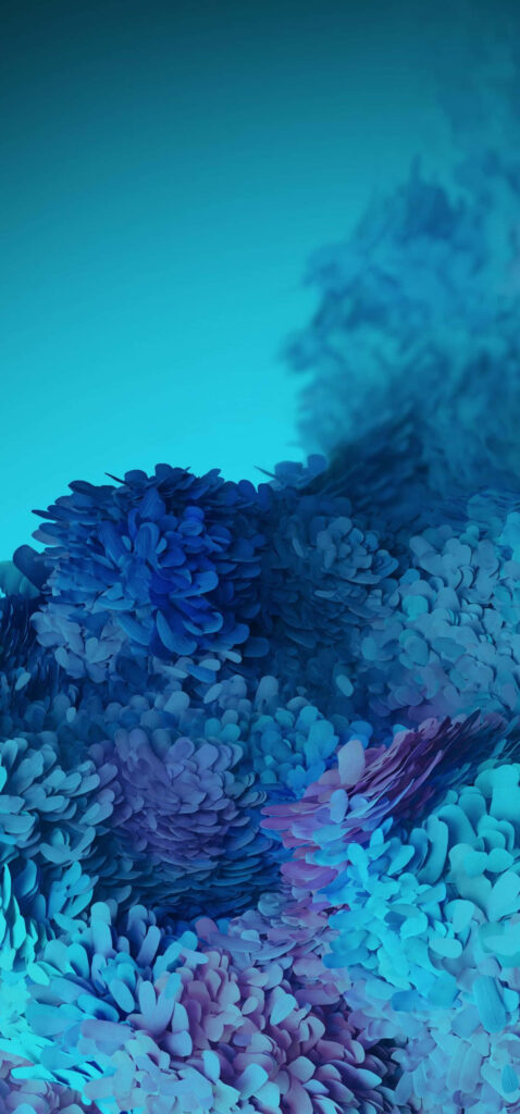 Stunning Blue Petal Abstract Wallpaper for Samsung S23 Ultra