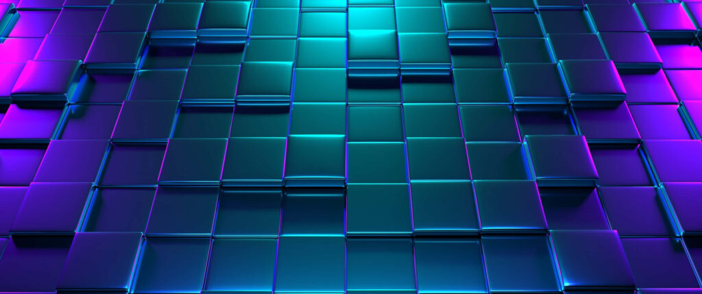 Modern Blue Purple 3D Squares Desktop Wallpaper Background