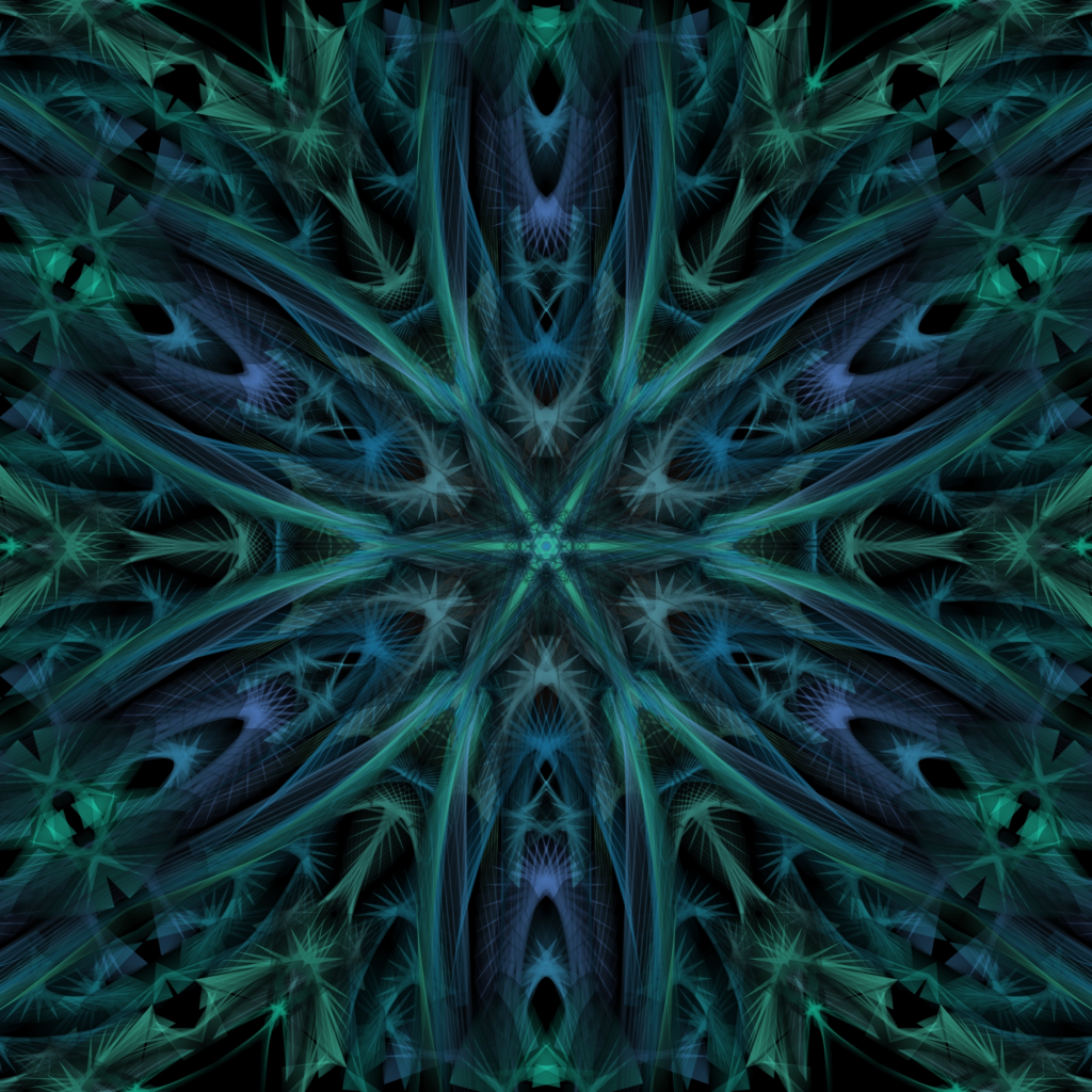Mesmerizing Blue Star-Shaped Wallpaper - Kaleidoscopic Background