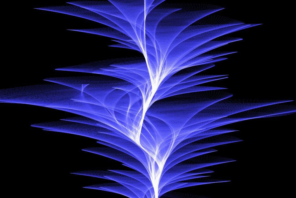 Stunning Blue & White Fractal Wallpaper - High-Res 6000x4000