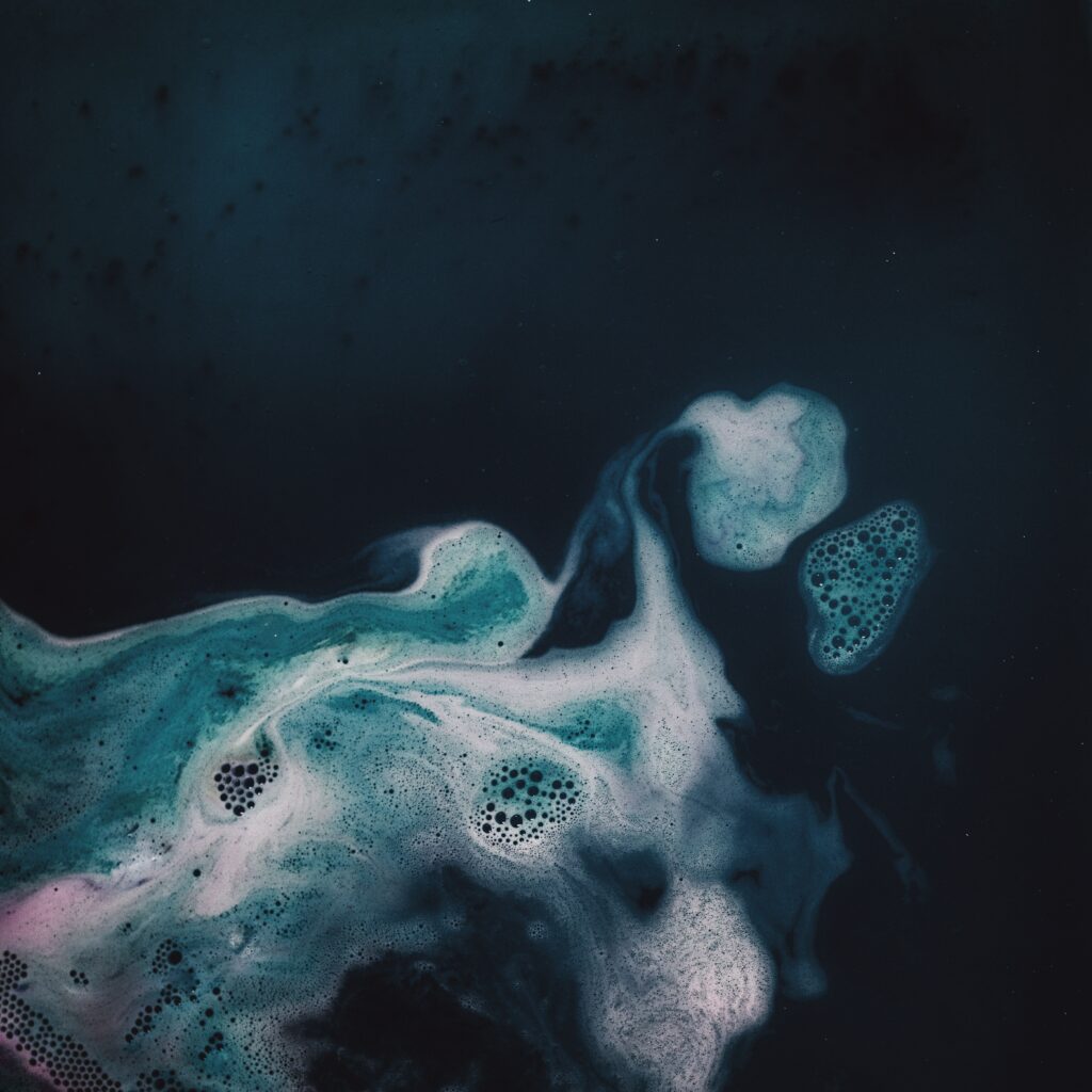 Mesmerizing Liquid Bubbles & Swirling Paint Macro Wallpaper