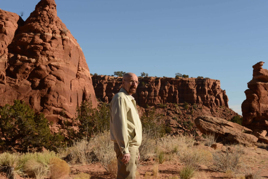 Stunning Breaking Bad Wallpaper: Walter White in Rugged Desert Scene