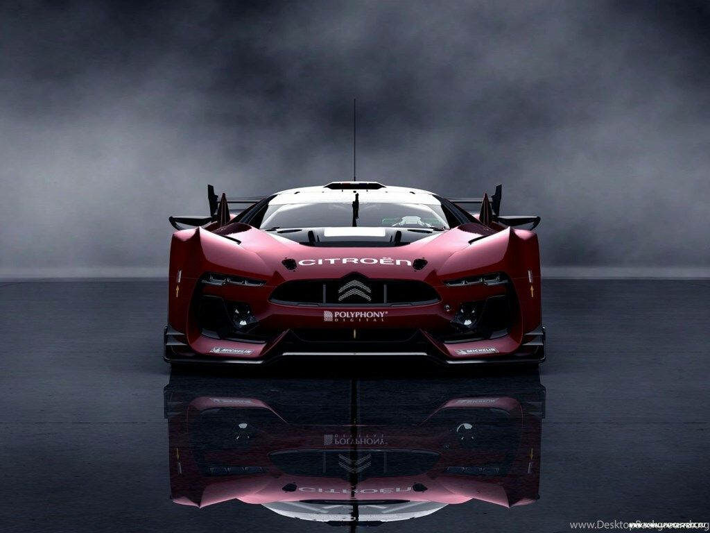 Stunning GT by Citroën: Burgundy Red Wallpaper Background