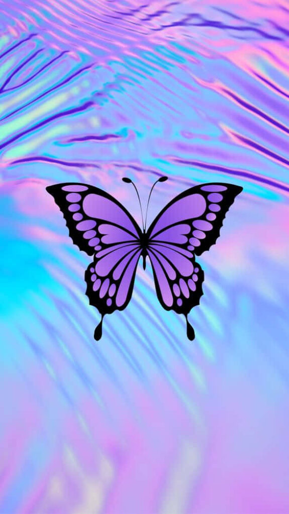 Vibrant Butterfly Silhouette Wallpaper: Stunning Colorful Background