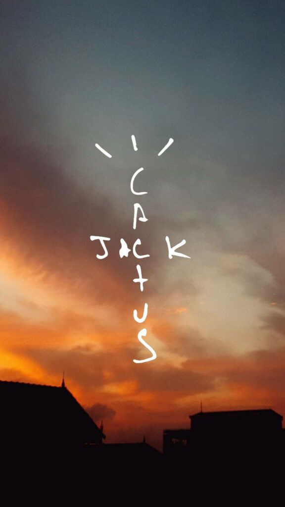 Cactus Jack Silhouetted Serenity: A Stunning Sunset Wallpaper for Mobile