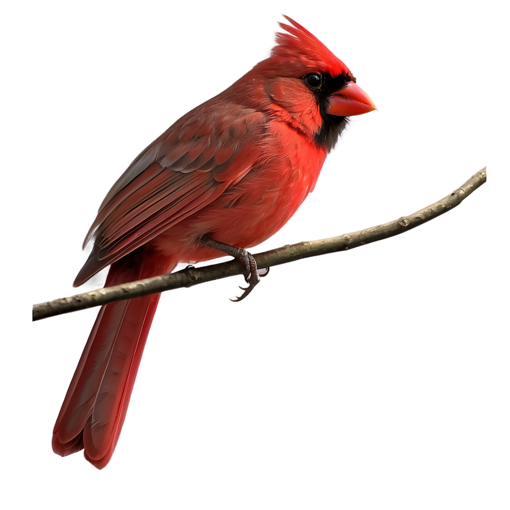 Stunning Cardinal Bird Close-Up: Vivid Red Plumage & Soft Background Wallpaper