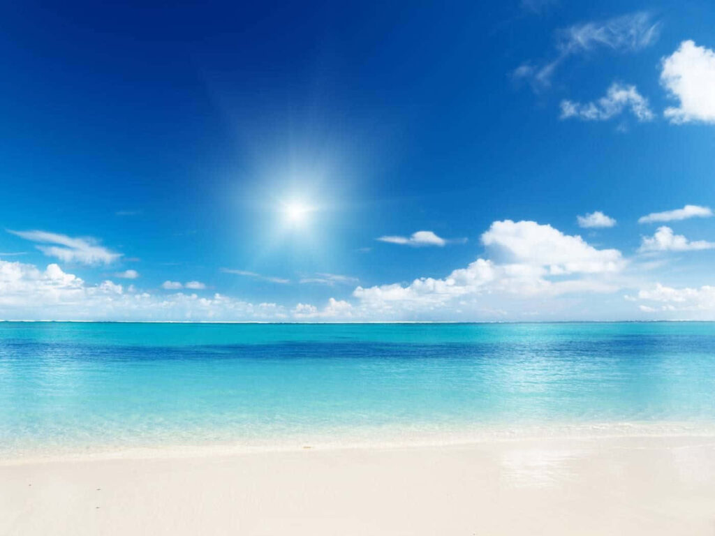 Stunning Caribbean Beach Sunset Wallpaper - Turquoise Waters & Sand