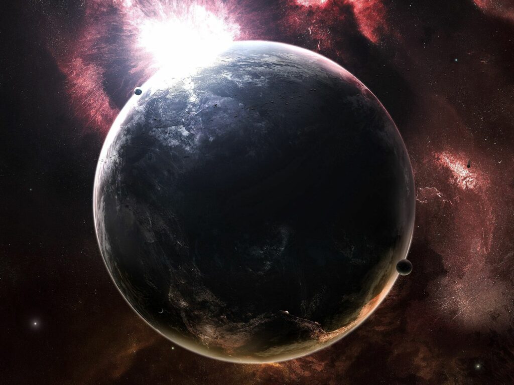 Celestial Earth-Like Planets Wallpaper - Stunning Space Background