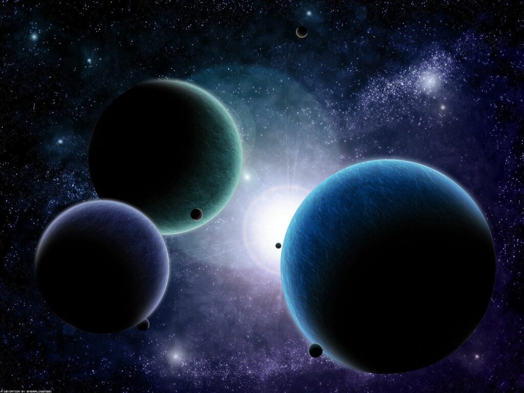 Celestial Wallpaper: Stunning Planets & Radiant Stars Background
