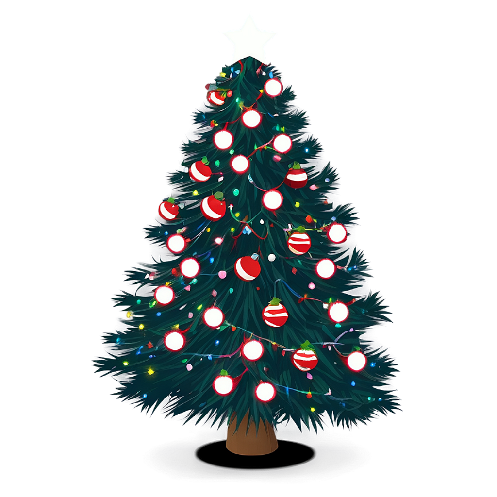 Vibrant Christmas Tree Wallpaper: Festive Lights & Starry Glow