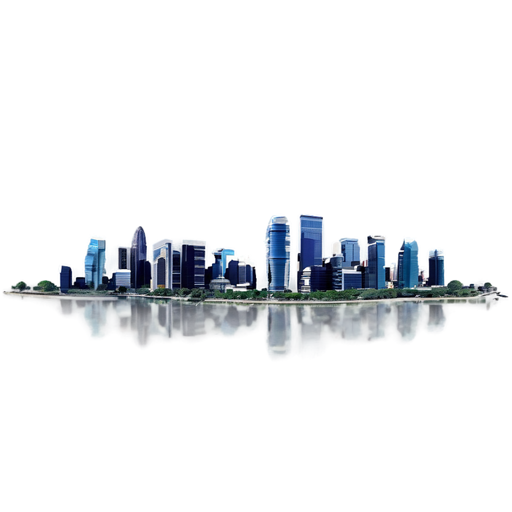 Stunning Cityscape Wallpaper: Modern Skyline & Reflections at Night