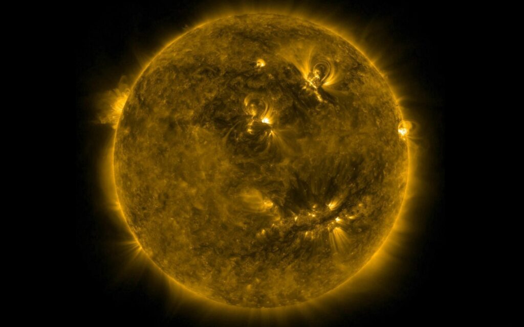 Vivid Close-Up Sun Wallpaper: Stunning Solar Flares & Textures