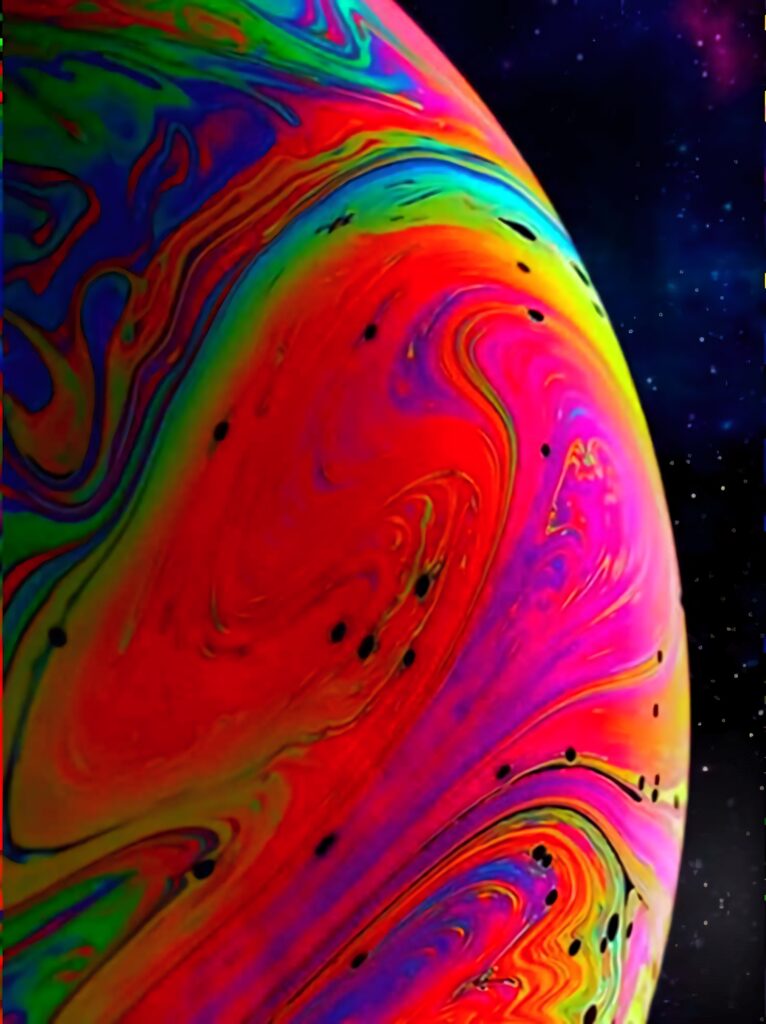 Colorful Abstract Planet Wallpaper for Samsung M51 - Futuristic Design