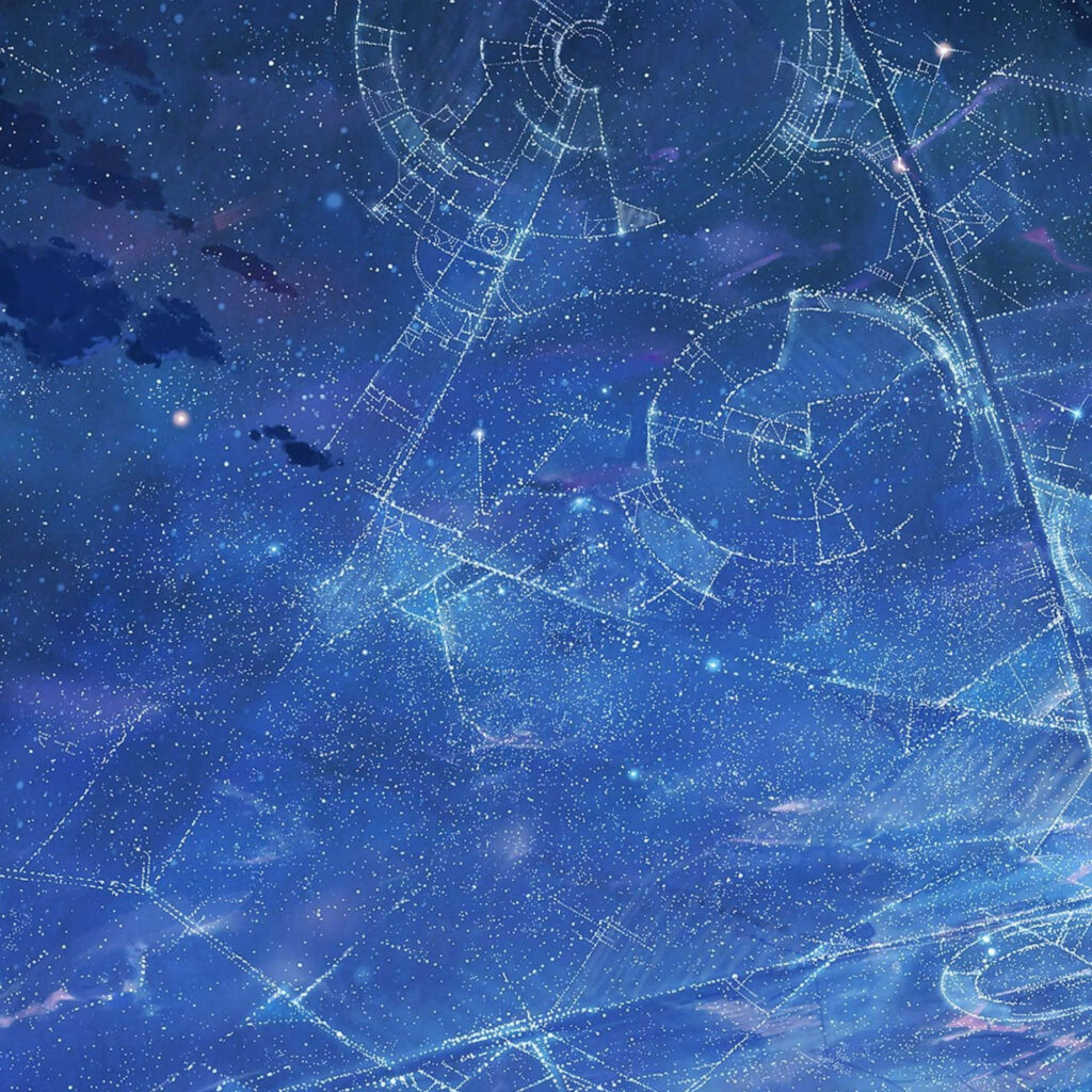 Stunning Constellation Wallpaper: Intricate Star Patterns on Blue Sky