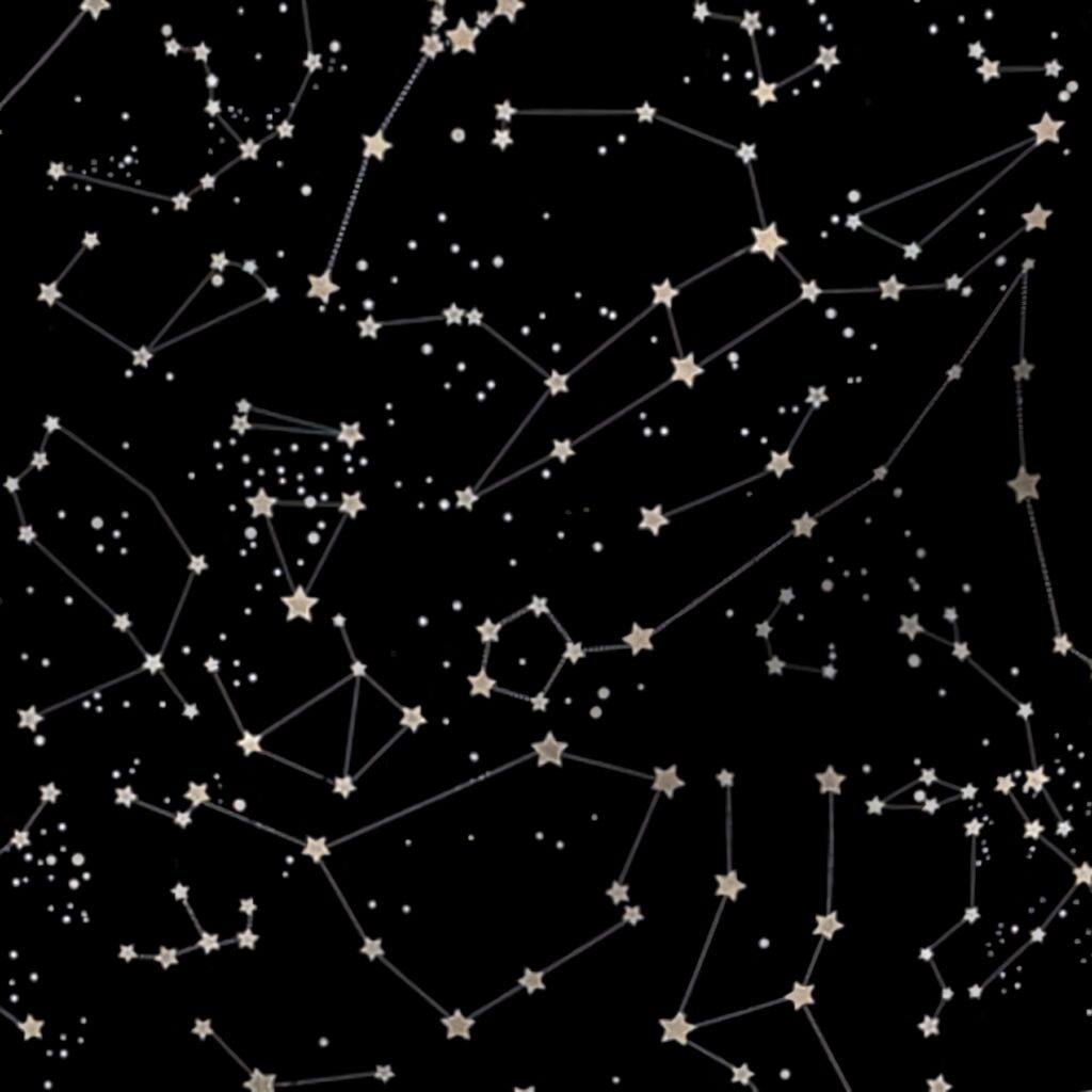 Stunning Constellation Wallpaper: Intricate Star Patterns on Black