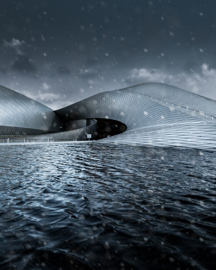 Tranquil Winter Wallpaper: Copenhagen's Architectural Beauty