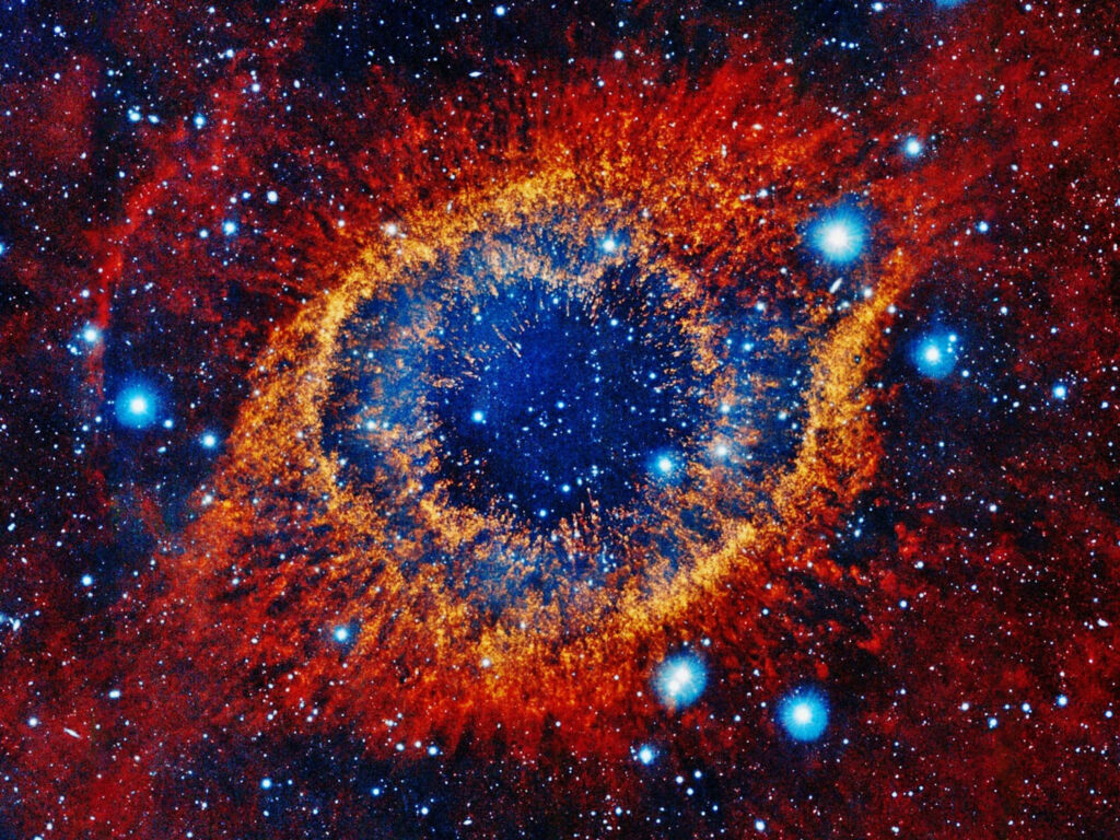 Vivid cosmic eye nebula wallpaper, revealing deep space beauty and star-filled mystery.