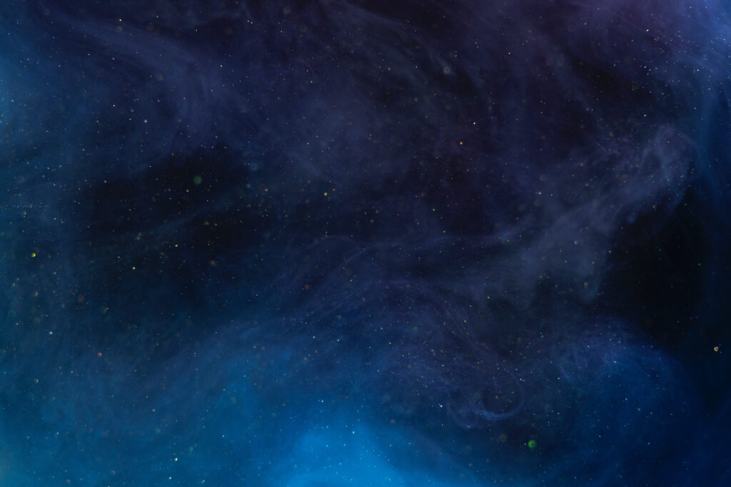 Cosmic Abstract Wallpaper: Stunning Swirling Inks in Blue & Purple