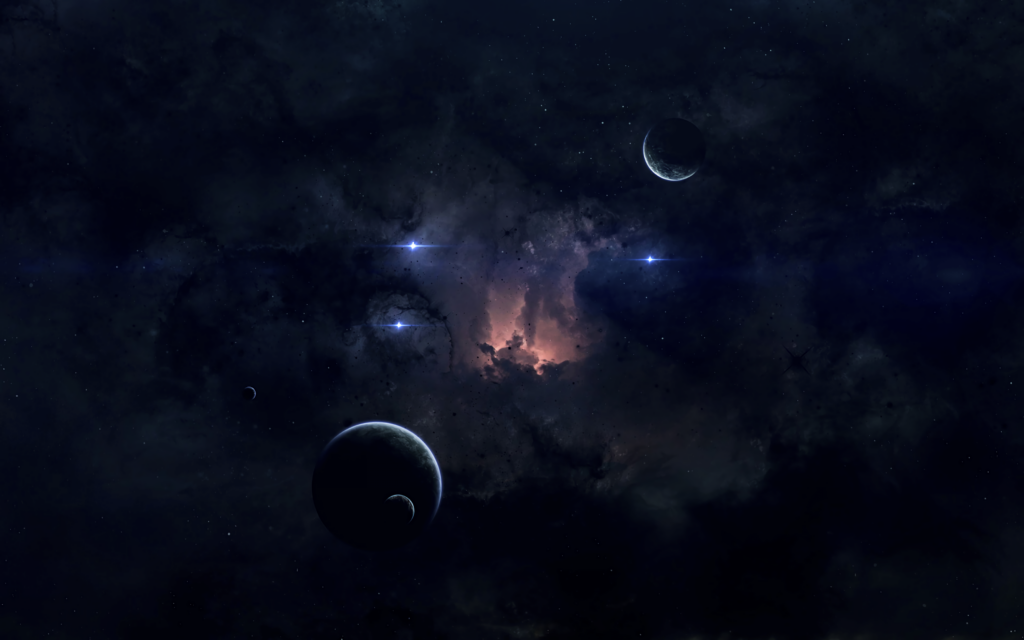 Stunning Cosmic Wallpaper: Glowing Nebula & Vibrant Stars