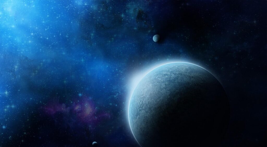 Mesmerizing Universe Wallpaper: Planet, Stars & Colorful Nebulae