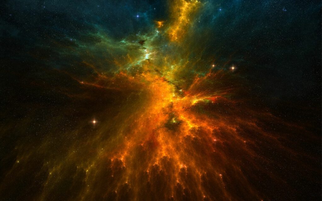 Vibrant Cosmic Nebula Wallpaper: Stunning Galaxy Scene Background