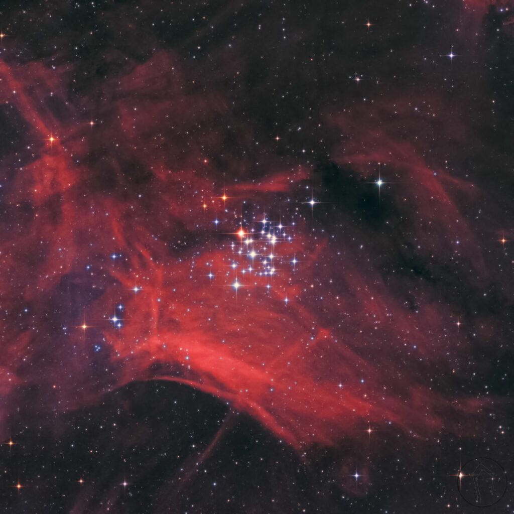 Vibrant Red Nebula Wallpaper: Mesmerizing Cosmic Background