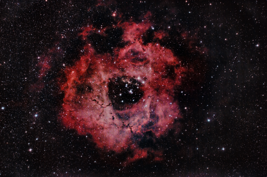 Vibrant Red Nebula Wallpaper: Stunning Cosmic Scene Background