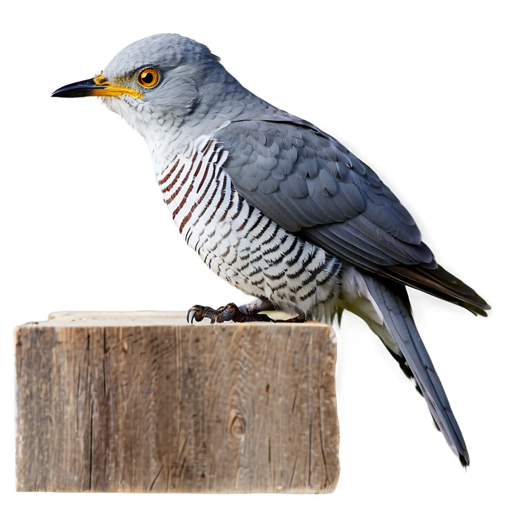 Elegant Cuckoo Bird Wallpaper: Detailed Gray & White Plumage
