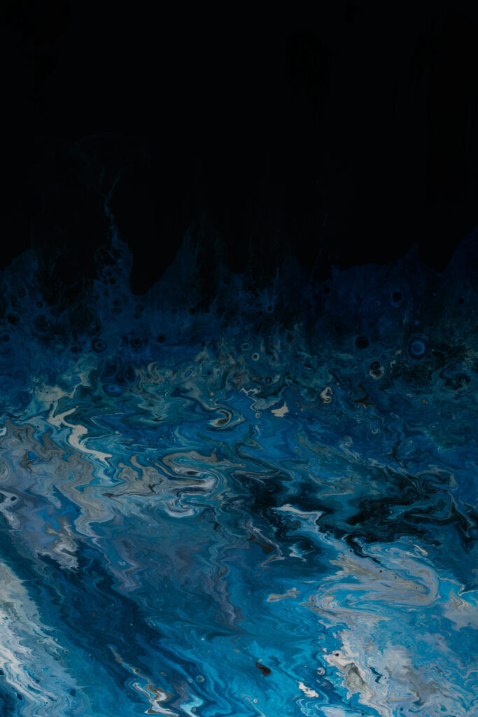 Stunning Abstract Dark Blue Wallpaper with Flowing Water Effects